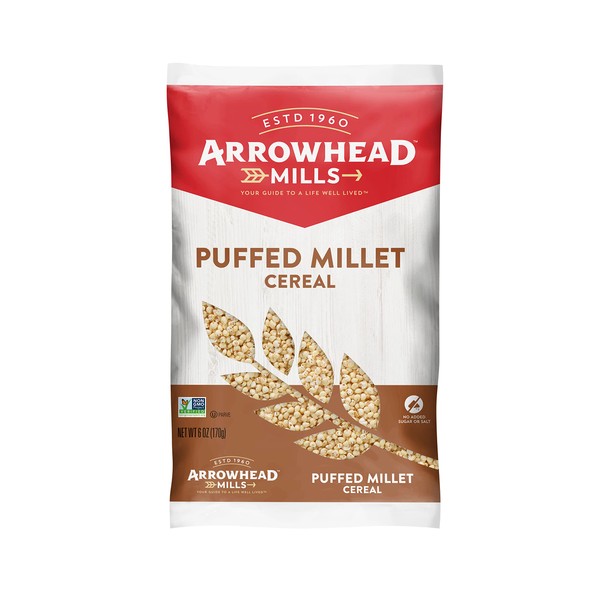 Arrowhead Mills Puffed Cereal, 6 oz (Puffed Millet, 6oz - Pack of 6)