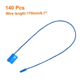 QUARKZMAN 140 Stück Nylon Hang Tag String 6,7 Zoll Snap Lock Pins Loop Preisschildbefestiger Plastiketikettenbinder Etikettenbinder für Kleidung Etikettenbinder mit Schnur Blau
