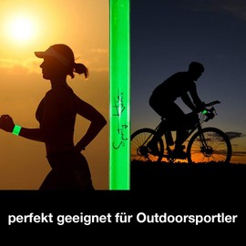 Reflective Tape, Pack of 8, Extra Strong Reflective for Safety in Traffic, Hunting, Sports, Bike, Jogging, Back to School (Green)