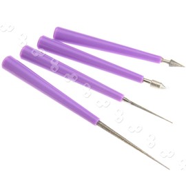 YINETTECH A Set of 4 Diamond Tips Pearl Reamer Beading Hole Reamer Jewellery Tools