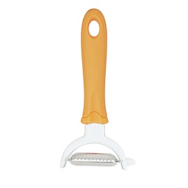 KitchenCraft Healthy Eating Soft-Grip 2-in-1 Julienne Peeler, 16.5 cm (6.5") - Orange