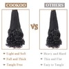 COOKOO 9 Packs French Curl Crochet Braids 14 Inch Natural