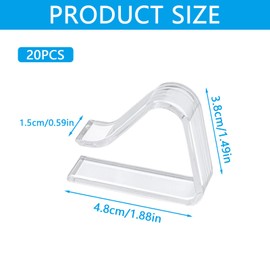 SCHUIWINNER 20Pcs Transparent Picnic Tablecloth Clips Durable Stable Clear Table Cloth Holder Clips Useful Plastic Tablecloth Clips for Christmas Home Wedding Party
