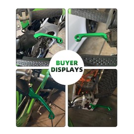 JFG RACING Dirt Bike Clutch Brake Lever,CNC Aluminum Handle Levers for KX125 06-08/KX250 05-08/KX250F 05-12/KX450F 06-12 - Green