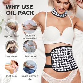 Pedobi Castor Oil Pack Wrap Organic Cotton 2 Pcs, Castor Oil Cold Pressed Highly Absorbent for Liver Detox, Christmas Gifts for Women, Mom, Wife, Girlfriend, Sister, Friends