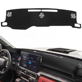 Mekdghro Dash Cover for Toyo-ta Tacoma 2024-2025 Accessories Dashboard Mat Non-Slip Suede Anti-Glare Sunshade UV Rays Protector Black