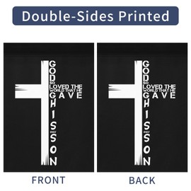 John 3:16 Christian Cross Bible Garden Flags Vintage Banners For House