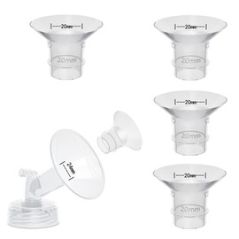 IVARONAL 4PCS 20mm Flange Inserts Compatible with Momcozy M5/M6/M9/S12pro/S9pro/Spectra/Medela/Willow/TSRETE 24mm Breast Pump Shields/Flanges,Reduce 24mm Tunnel Down to Correct Size