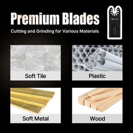 Vearter 100 Pack Oscillating Saw Blade Set, Universal Oscillating Tool Blades with Sandpaper, Quick Release Multitool Blades Kit for Wood Metal Plastic