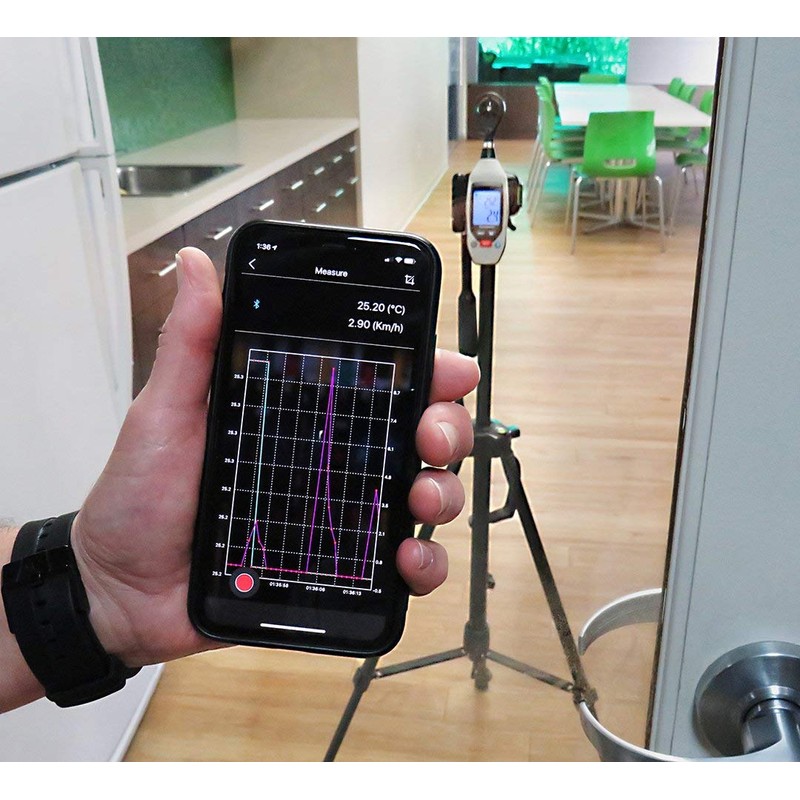 Sper Scientific Bluetooth Anemometer 850020 – Measure Airspeed and Temperature