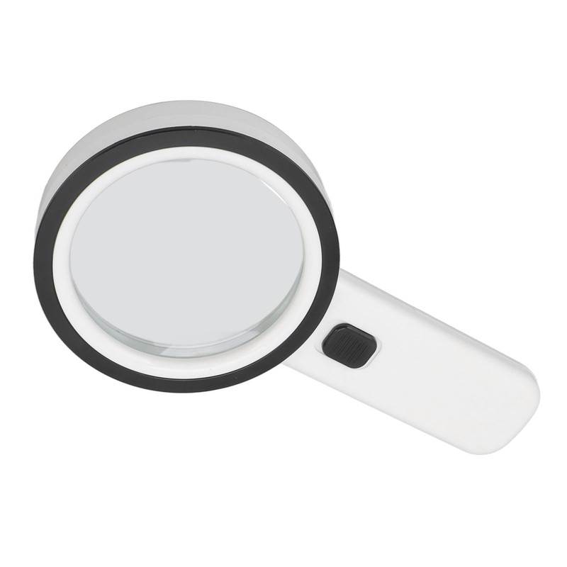 30X Handheld Large Magnifying Glass UV Banknote Inspection Magnifying Glass