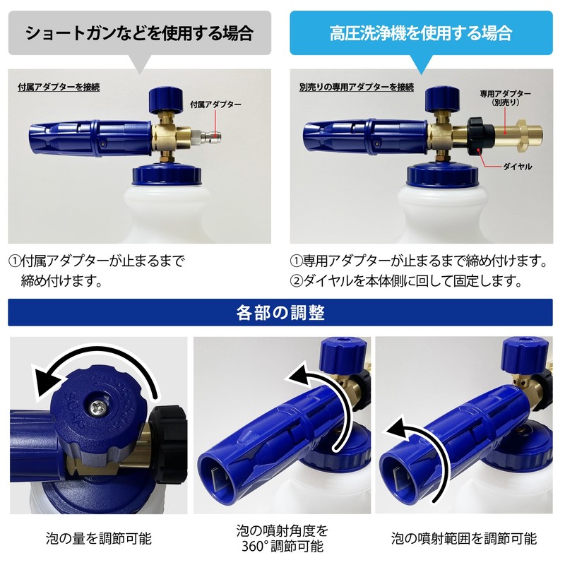 SurLuster Magic Foam Gun, High Pressure Type, Car Washer, High