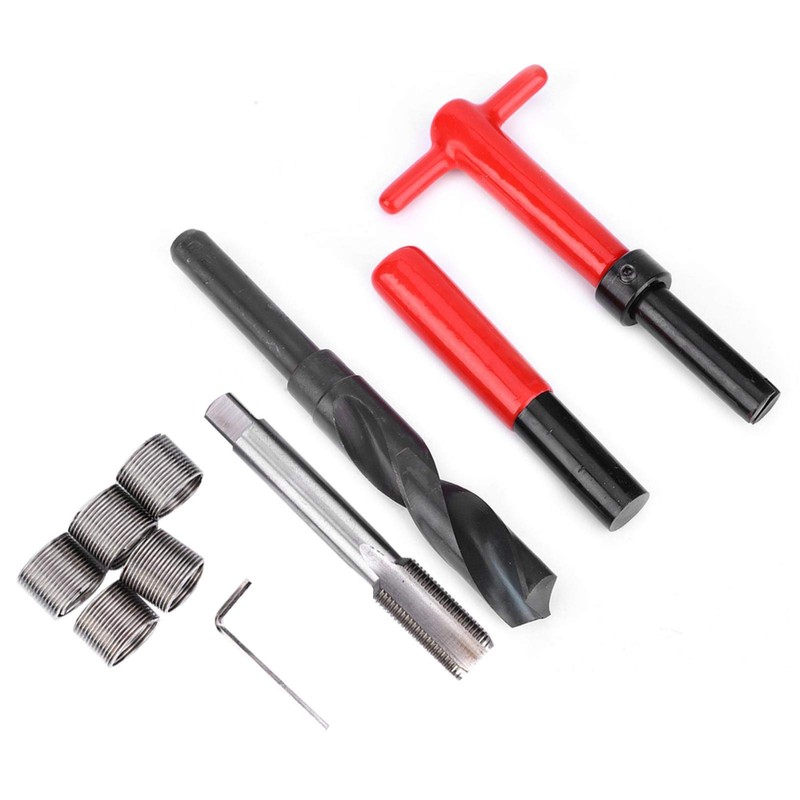 Jeanoko 10PCS M18x1.5 Thread Repair Kit, High Strength Stainless Steel