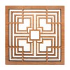Frank Lloyd Wright Storer Textile Block Hardwood Trivet and Wall