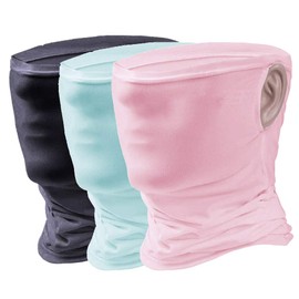 Copper fiber Cooling Neck Gaiter Face Fishing Scarf Face Cover for Men Women (Black, 16.5 X 9.5in)