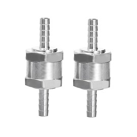 MiJunHD 6mm One Way Non Return Check Valve, 2PCS Aluminium Alloy Barb Tail Valve Petrol Diesel Fuel Oil Valve for Car Marine Carburettor Low Pressure Systems