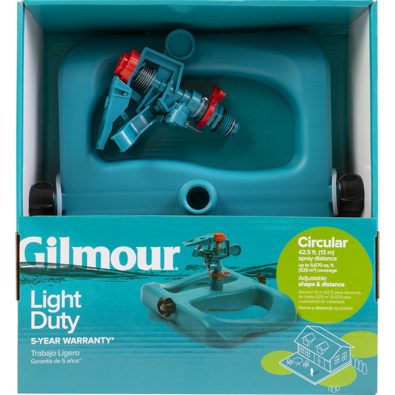 Gilmour Light Duty Circular Impact Sprinkler with Sled Base, Rotating