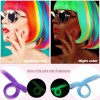 YONGYI 10 Pcs Glow In The Dark Hair Extensions Clip