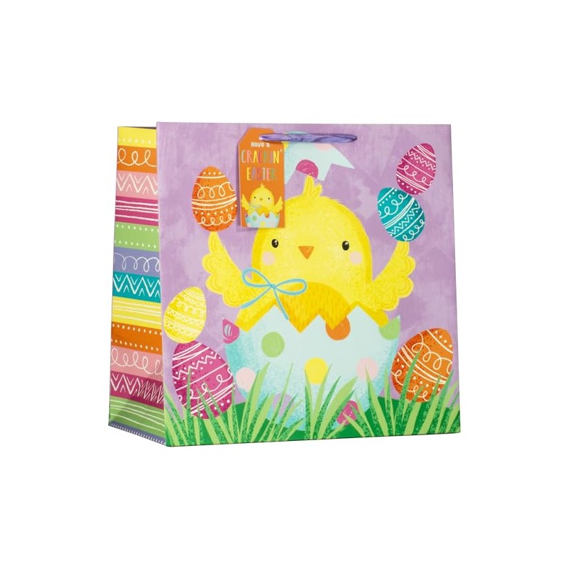 Design by Violet Easter Chicken Gift Bag With Gift Tag