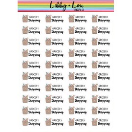 Grocery Shopping Planner Sticker | Libby and Lou Sticker Co