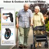 Rollator Walkers for Seniors with Seat, No Assembly Foldable 8"