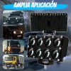 Par Faros De Led Lupa Luz Cuatro Color De Moto