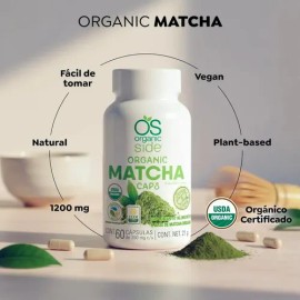 Matcha Organic Side Organic Matcha Caps 60 Capsulas                                                                                                   