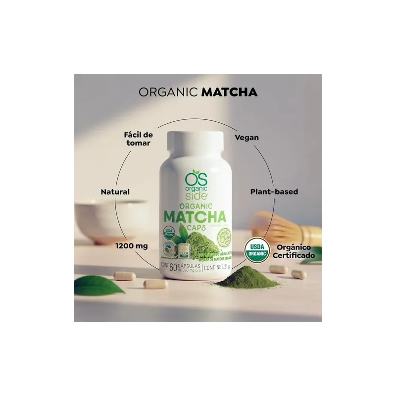 Matcha Organic Side Organic Matcha Caps 60 Capsulas