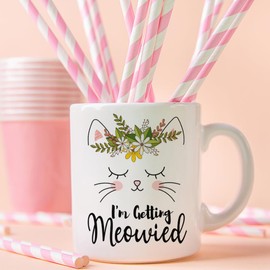 Yanprint I'm Getting Meowied-Funny Engagement Gifts, Funny Wedding Gifts for Bride To Be, Bridal Shower Gift, Engaged Mug 11OZ