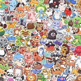Stickers for Kids, 100Pcs Cute Animal Stickers, Waterproof Vinyl Stickers, Realistic Animals Decals for Water Bottle, Journaling, Laptop, Suitcase, Kawaii Pet Stickers for Teens Boys Girls Adults