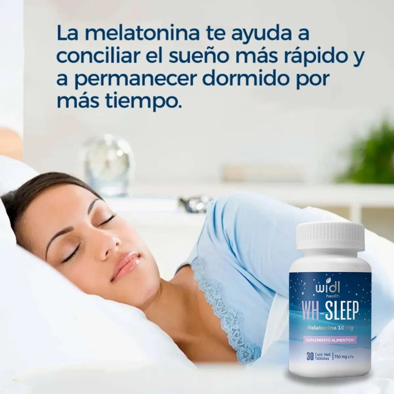 Melatonina Widl Health Máx Potencia Pastillas Dormir Mejora Descanso Sabor