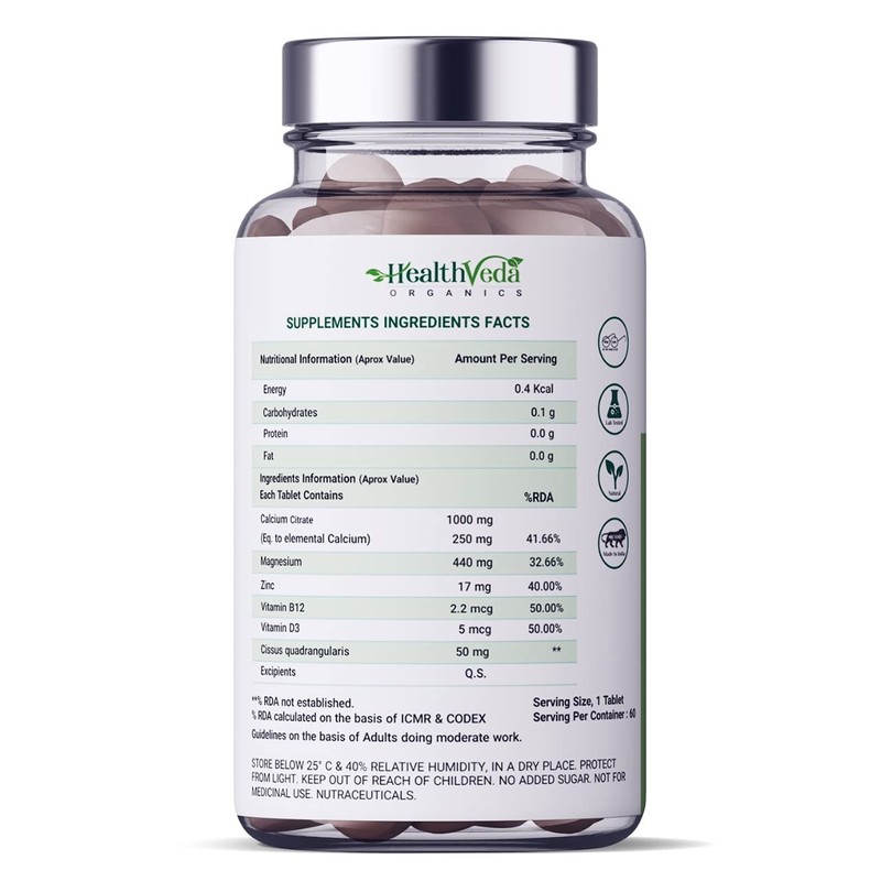 Generic Genric Organics Calcium, Magnesium, Zinc with Vitamin D3 &