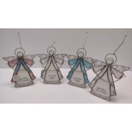 GANZ NEW Ganz Stained Glass Angel Wall Decor or Stand, Holds Charms, 7.5"