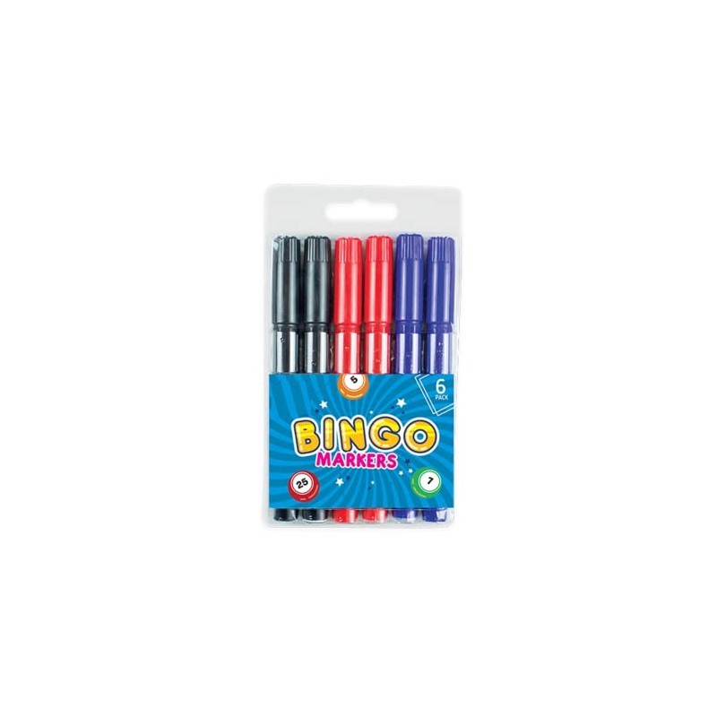 BANDIDOS Pack 6 Bingo Dabbers Dauber Markers Mixed Colours Bingo