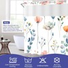OSUNBD No Hook Shower Curtain 71 x 74 Inch, Watercolor