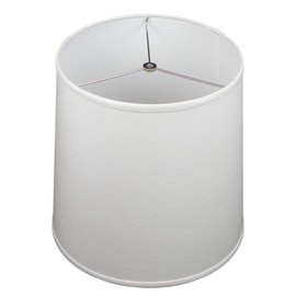 FenchelShades.com Lampshade 13" Top Diameter x 15" Bottom Diameter x 15" Slant Height with Washer (Spider) Attachment for Lamps with a Harp (Designer Linen Off White)