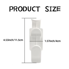 Ling-Luo Hose Holder and Mask Hook, 2-Pack, White, Wall-Mounted Organizer