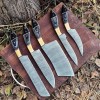 KNIVES SET Professional Handmade Damascus knives set Chef Knife Set