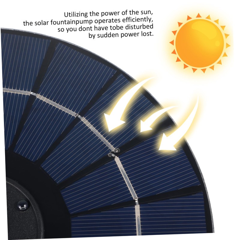 Mipcase Solar Fountain Pump with RGB Lights Solar Feature for