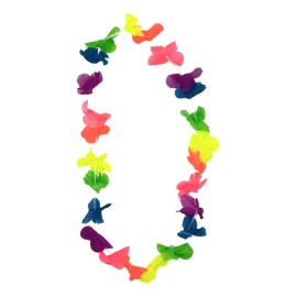 50 Pzas Collares De Flores Hawaianas Fiesta Eventos Batucada