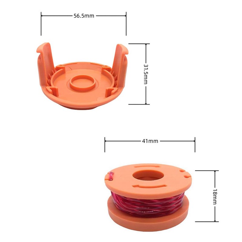 10 Pcs WA0010 Replacement Trimmer Line Spool Compatible with Worx,