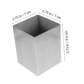 Angoily Stainless Steel Pen Holder Desk Organizer for Pencil Stationery Makeup Pen Desktop Brush Storage Box