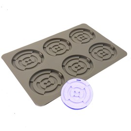 X-Haibei Round Circle Cash Soap Wax Candle Plaster Crystal Epoxy Making Silicone Mold Supplies