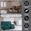 ULTICOR Reclining Love Seat with Middle Console Slipcover, 8-Piece Yarn