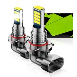 Fesjeiik H10/9145/9140 LED Fog Light Bulbs, 6000K Xenon White, 30 SMD Chips, 360-degree Illumination, Non-polarity, Pack of 2…