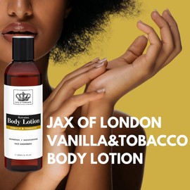 Jax of London Vanilla & Tobacco Hydrating Body Lotion, Deep Skin Repair (Tobacco & Vanilla)