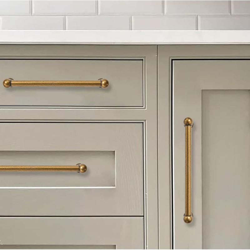 khtumeware 10 Pack 10 Inch Hole Center Antique Brass Cabinet