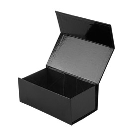 Restaurantware-7 x 4 x 2.8 Inch Magnetic Gift Boxes, 10 Sturdy Collapsible Gift Boxes - For Groomsman And Bridesmaid Proposals, Built-In Lid, Black Paper Luxury Storage Boxes, Grease-Resistant