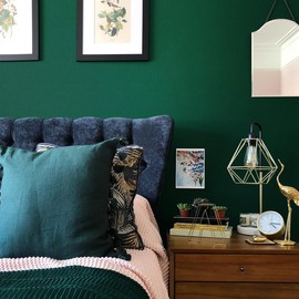 Nukofal Dark Green Peel and Stick Wallpaper Solid Green Contact Paper 15.7inch x 118.1inch Pure Green Wallpaper Self Adhesive Removable Wall Paper for Cabinet Shelf Decorative Texture Vinyl Film