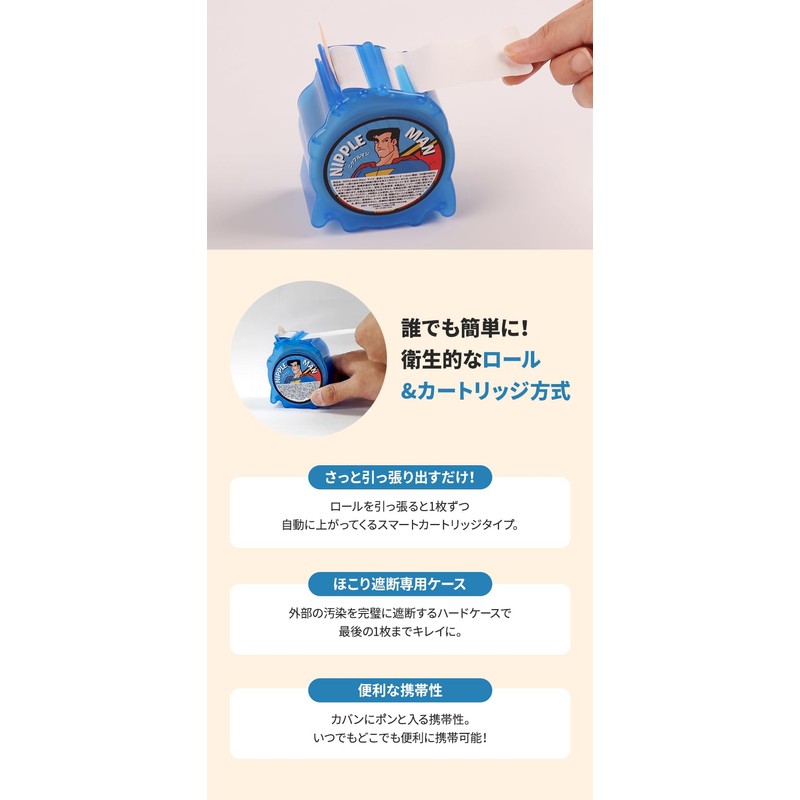 Nippleman Nippleman, 90 Times, Disposable Roll Type, Bust Top Seal,